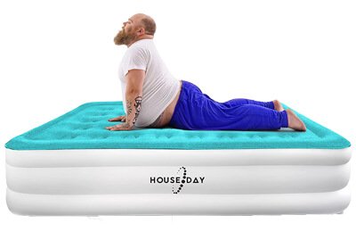 HOUSE DAY Twin Air Mattress with Built- Raised Electric Airbed with Built in Pump