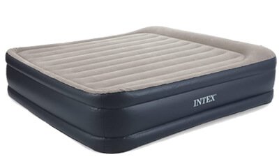 Intex Dura Beam Deluxe Raised Pillow Inflatable Blow Up Portable Firm Air Mattress