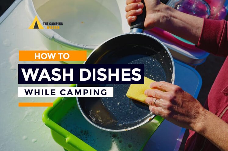 how to wash dishes while camping